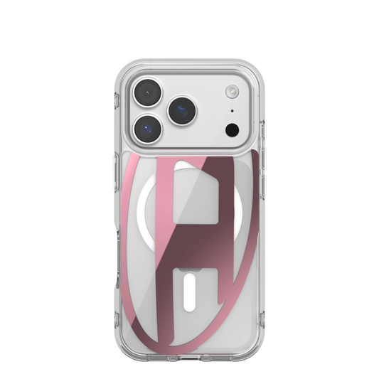 DIESEL Oval D metallic case with magsafe for iPhone 17 Pro Max (Pink)