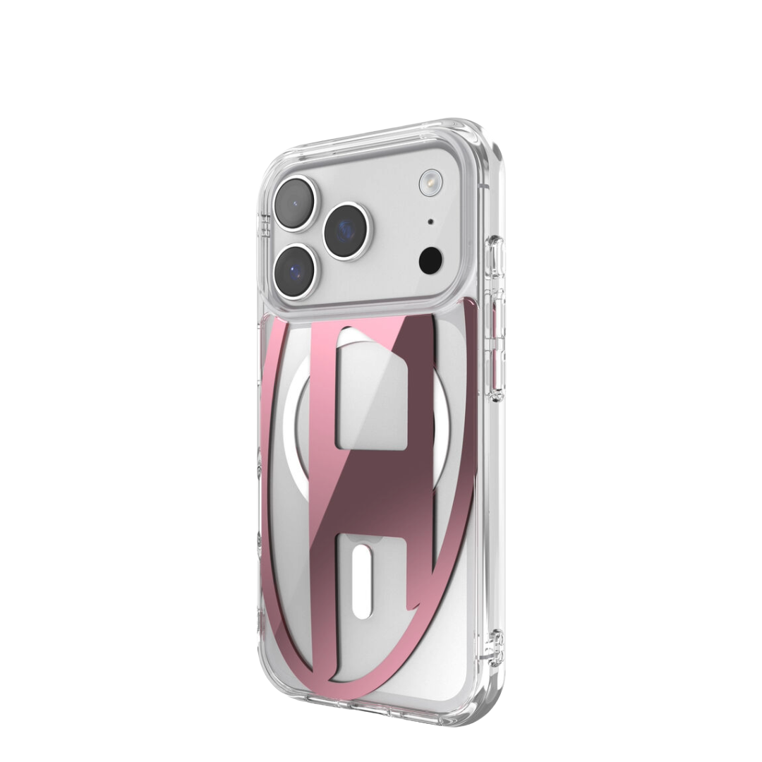 DIESEL Oval D metallic case with magsafe for iPhone 17 Pro Max (Pink)