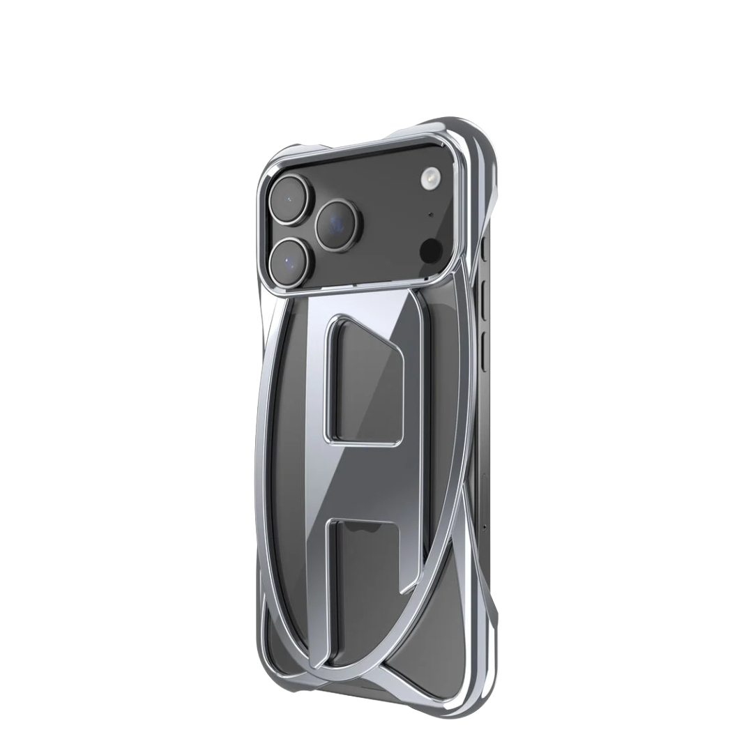 DIESEL Caged D glossy case for iPhone 17 Pro Max (Grey)