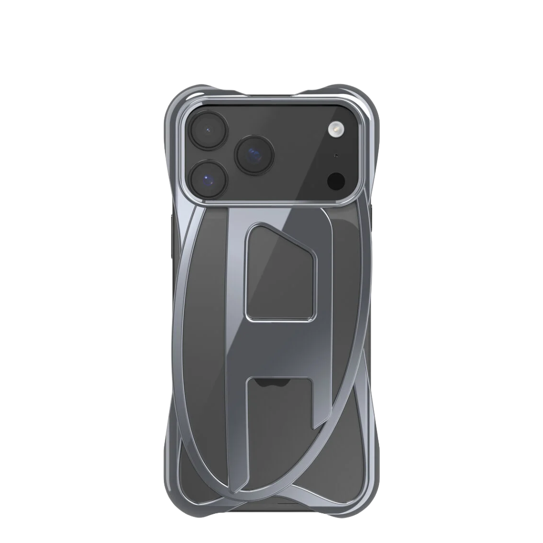 DIESEL Caged D glossy case for iPhone 17 Pro Max (Grey)