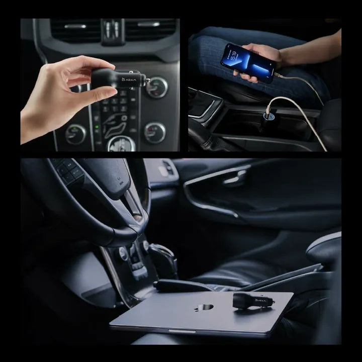 ADAM ELEMENTS OMNIA C1 Pro 83W PD/QC USB-C/USB-A Powerful Car Charger (Black)