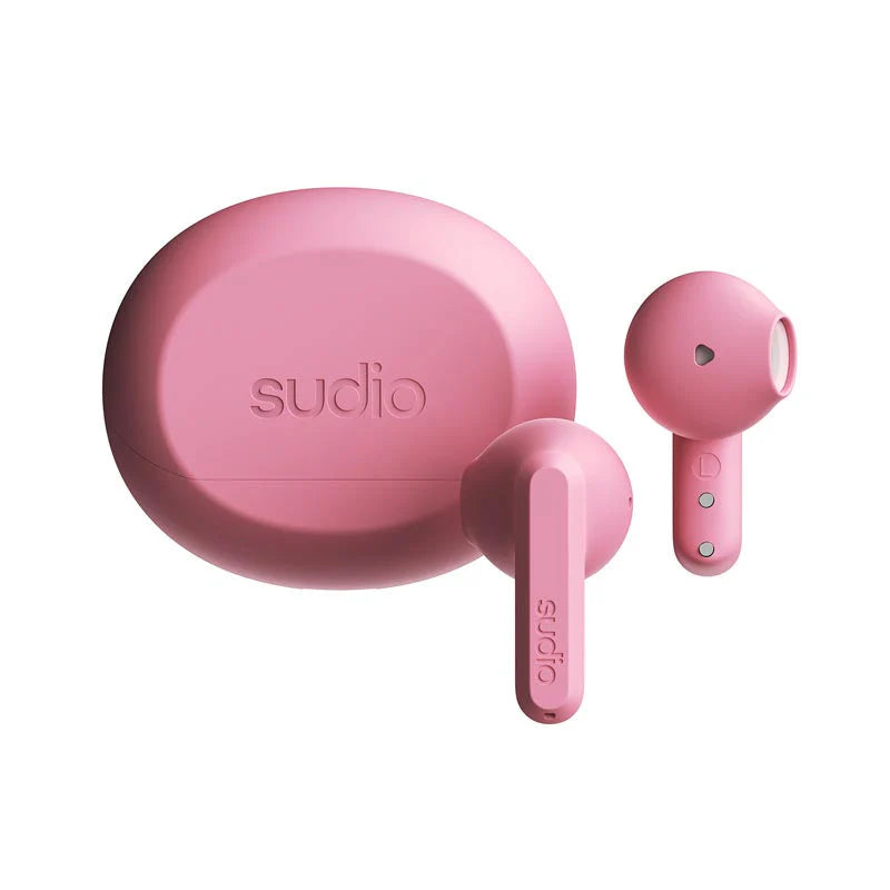 SUDIO A3 True Wireless All-Day Earbuds (Pink)