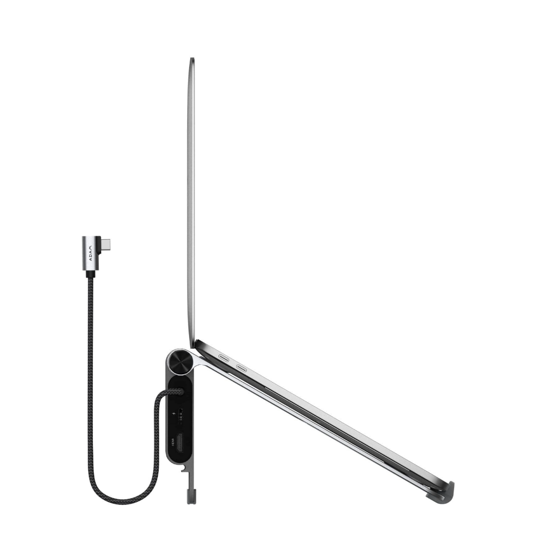 ADAM ELEMENTS CASA HUB Stand USB-C Multiport 5-in-1 Laptop Stand Hub (Grey)