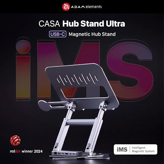 ADAM ELEMENTS CASA HUB Stand Ultra USB-C Magnetic Hub Stand (Silver)