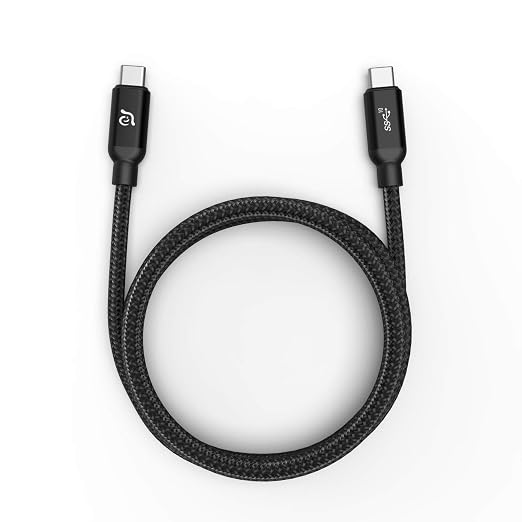 ADAM ELEMENTS C100+ USB3.1 Gen 2 USB-C to USB-C 100W Cable (1M) (Black)