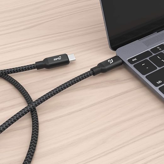 ADAM ELEMENTS C100+ USB3.1 Gen 2 USB-C to USB-C 100W Cable (1M) (Black)