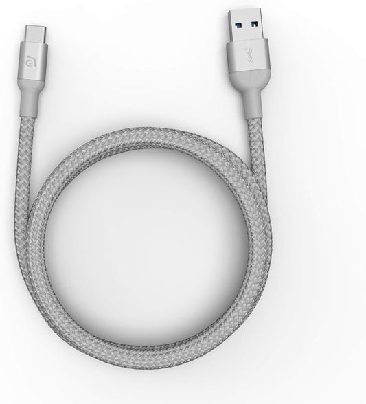ADAM ELEMENTS M100+ USB 3.1 Gen 2 USB-C to USB-A Cable (1M) (Silver)