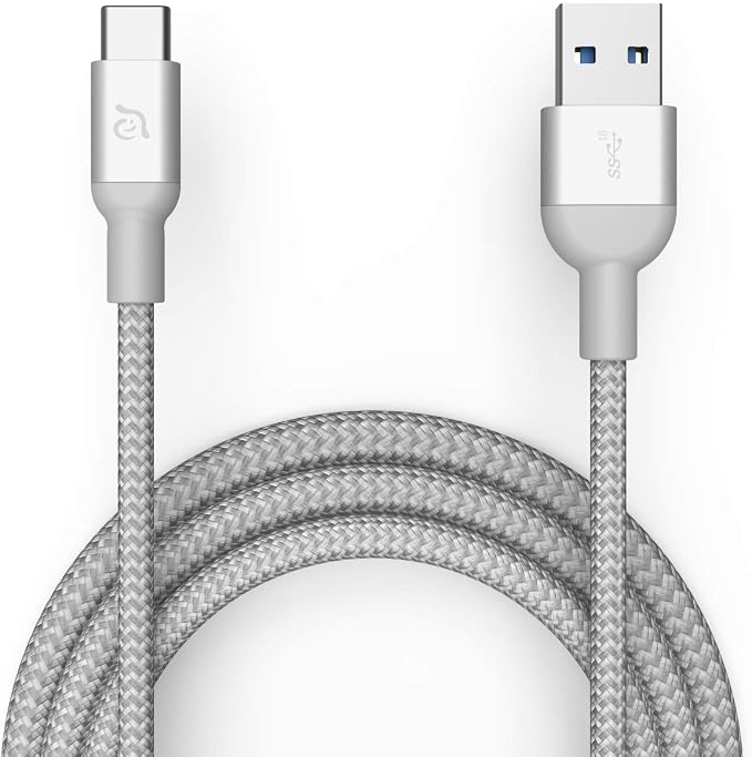 ADAM ELEMENTS M100+ USB 3.1 Gen 2 USB-C to USB-A Cable (1M) (Silver)