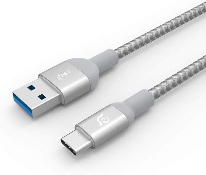 ADAM ELEMENTS M100+ USB 3.1 Gen 2 USB-C to USB-A Cable (1M) (Silver)