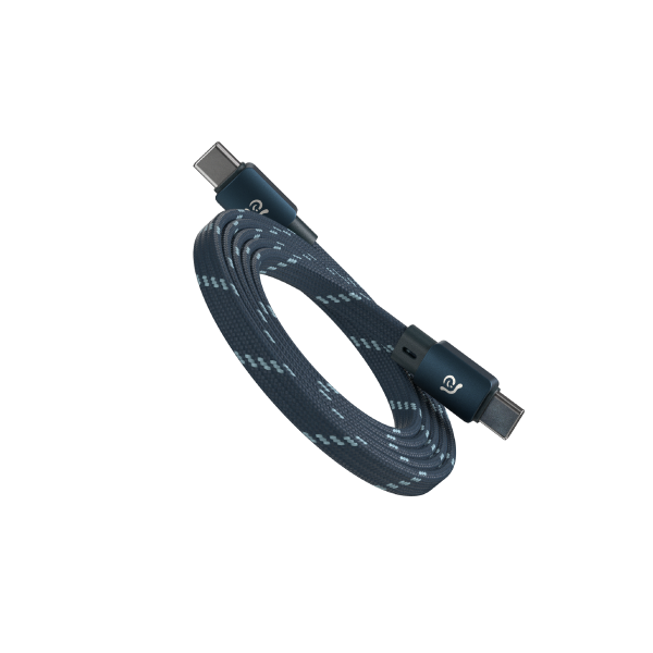 ADAM ELEMENTS MF100 USB-C to USB-C 60W Magnetic Flat Charging Cable (1M) (Blue)