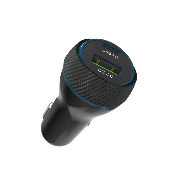 ADAM ELEMENTS OMNIA C1+ 45W PD/QC USB-C/USB-A Fast Charging Car Charger (Black)