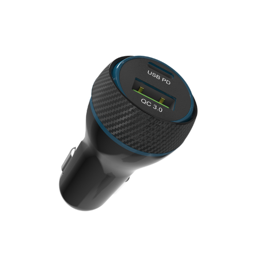 ADAM ELEMENTS OMNIA C1+ 45W PD/QC USB-C/USB-A Fast Charging Car Charger (Black)