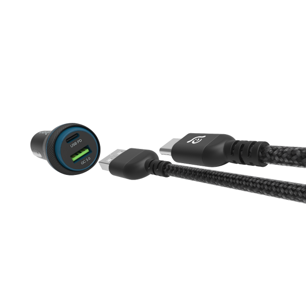 ADAM ELEMENTS OMNIA C1+ 45W PD/QC USB-C/USB-A Fast Charging Car Charger (Black)