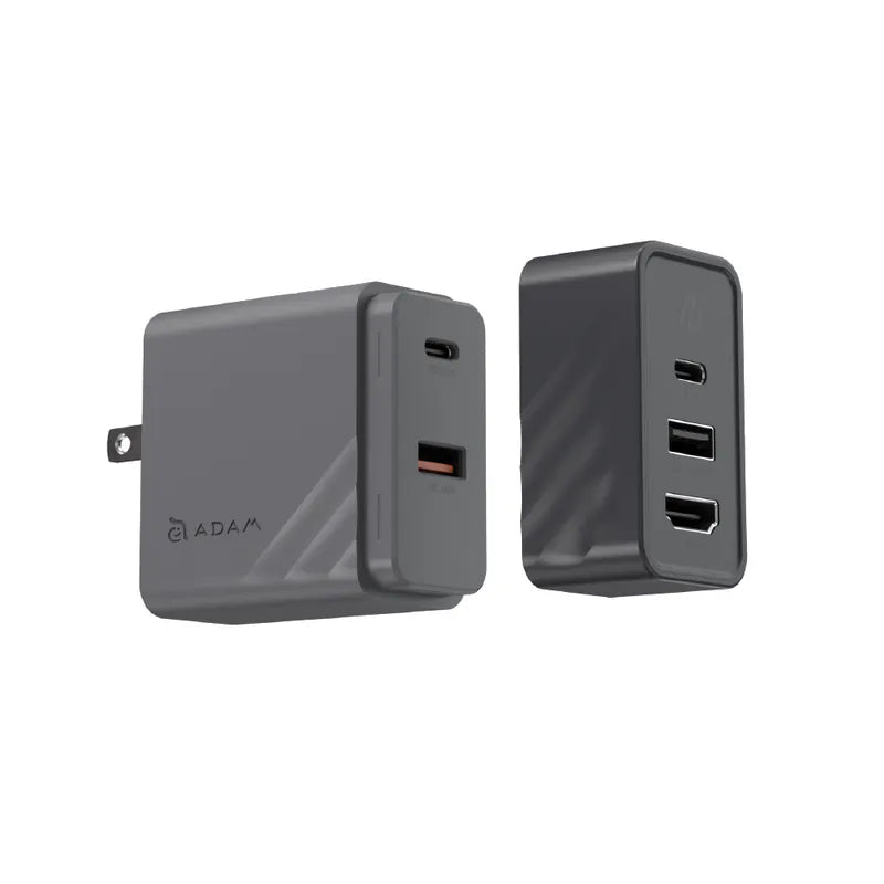 ADAM ELEMENTS GaN Hub 65W GaN Charger with HDMI Display (Blue)