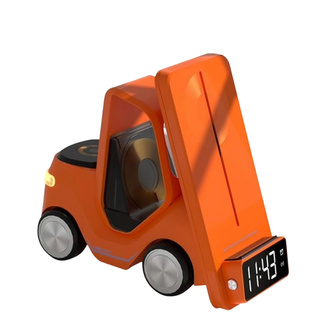 ADAM ELEMENTS Truck 5-in-1 Wireless Charging Station Multi-Function Alarm Clock (Orange)