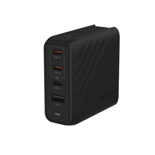 ADAM ELEMENTS P100 GaN 100W 4-Port Power Charging Kit (Black)