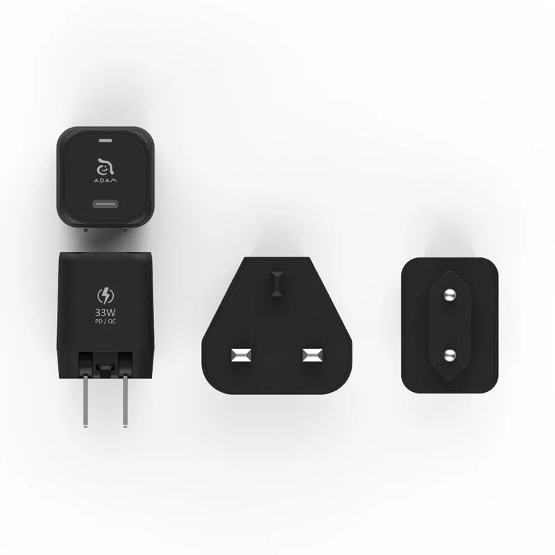 ADAM ELEMENTS OMNIA P3 USB-C 33W Compact Wall Charger (Black)