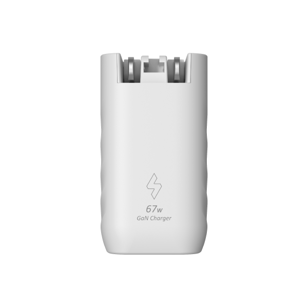 ADAM ELEMENTS P67 GaN 67W 3-Port Fast Charging Wall Charger (White)