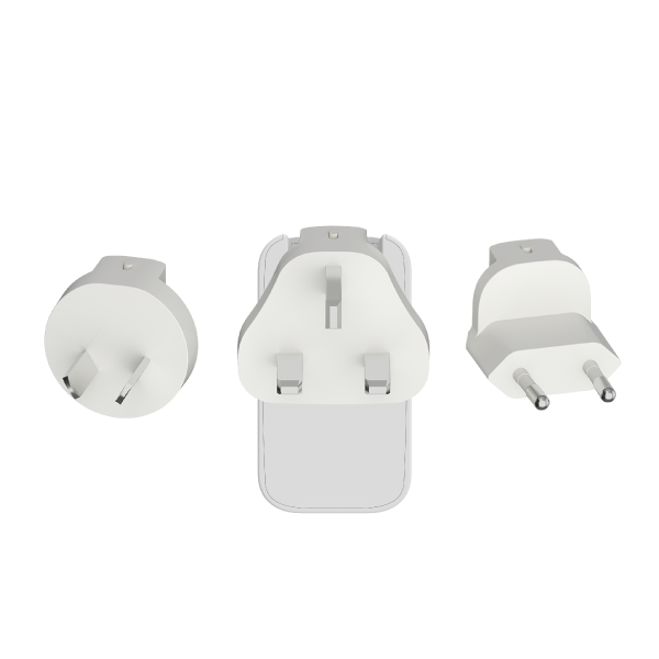 ADAM ELEMENTS P67 GaN 67W 3-Port Fast Charging Wall Charger (White)