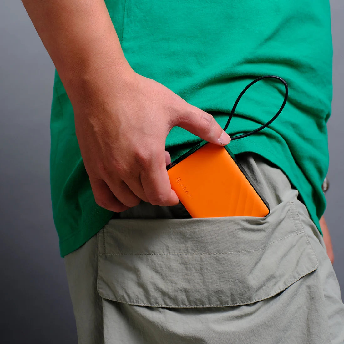 ADAM ELEMENTS GRAVITY 30W Fast Charging Power Bank 10,000mAh with Built-In Cable (Orange)