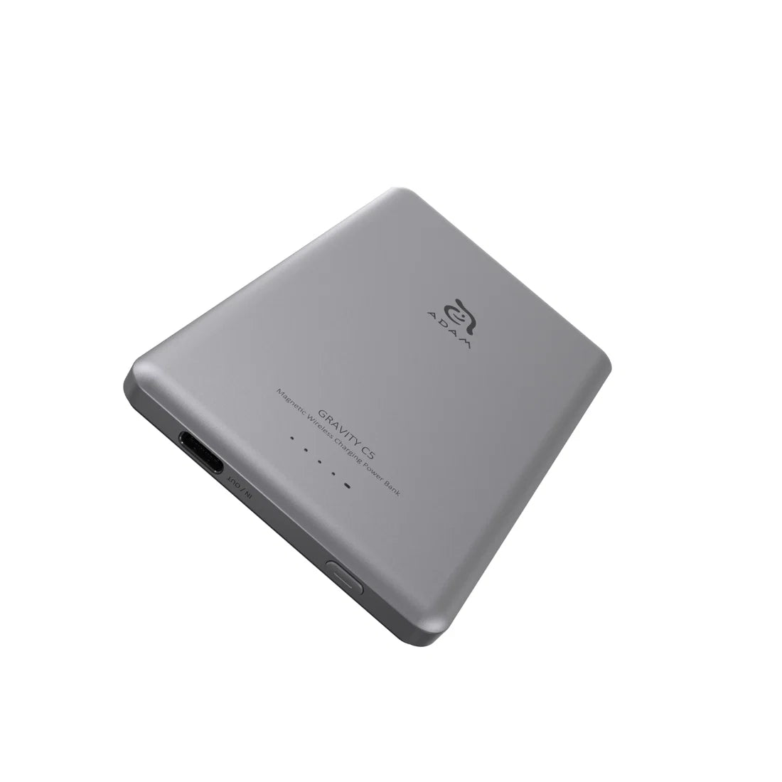 ADAM ELEMENTS GRAVITY C5 Ultra Slim Magnetic Wireless Charging Power Bank 5000 mAh (Grey) (MagSafe Compatible)