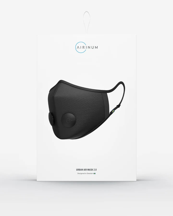AIRINUM Air Pollution Mask (Size M) (199 x 155mm ±5) (Onyx Black)