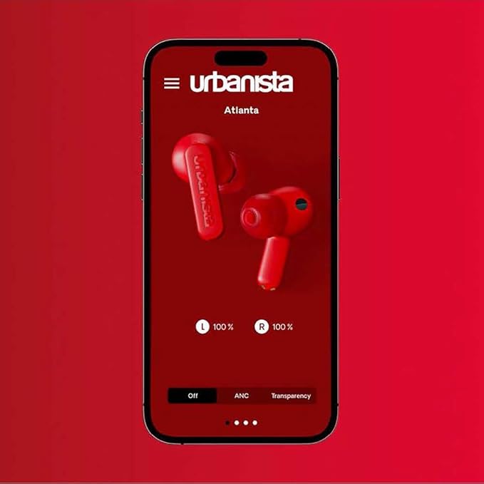 URBANISTA ATLANTA Noise Cancelling | Multipoint Connection (Vibrant Red)