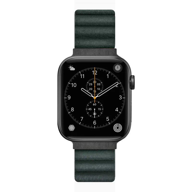LAUT NOVI LUXE Watch Strap for Apple Watch Series 4-10 & SE & ULTRA 49/46/45/44mm (Pine Green)