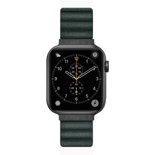 LAUT NOVI LUXE Watch Strap for Apple Watch Series 4-10 & SE & ULTRA 49/46/45/44mm (Pine Green)