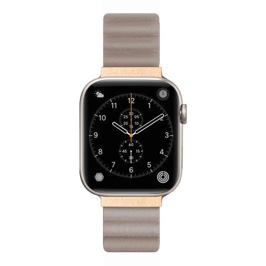 LAUT NOVI LUXE Watch Strap for Apple Watch Series 4-10 & SE & ULTRA 49/46/45/44mm (Beige)
