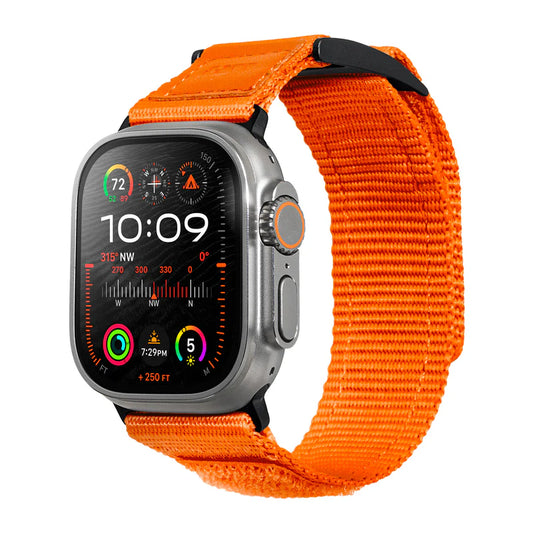 LAUT CHAMPS SPORT Watch Strap for Apple Watch Series 4-10 & SE & ULTRA 44/45/46/49mm (Orange)