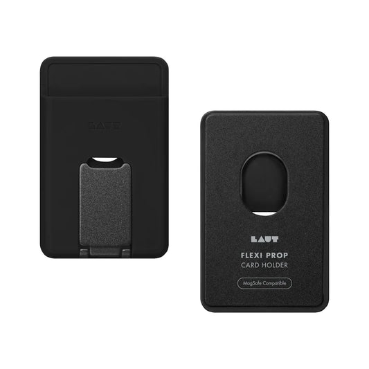 LAUT FLEXI PROP Card Holder Compatible with MagSafe (Black)