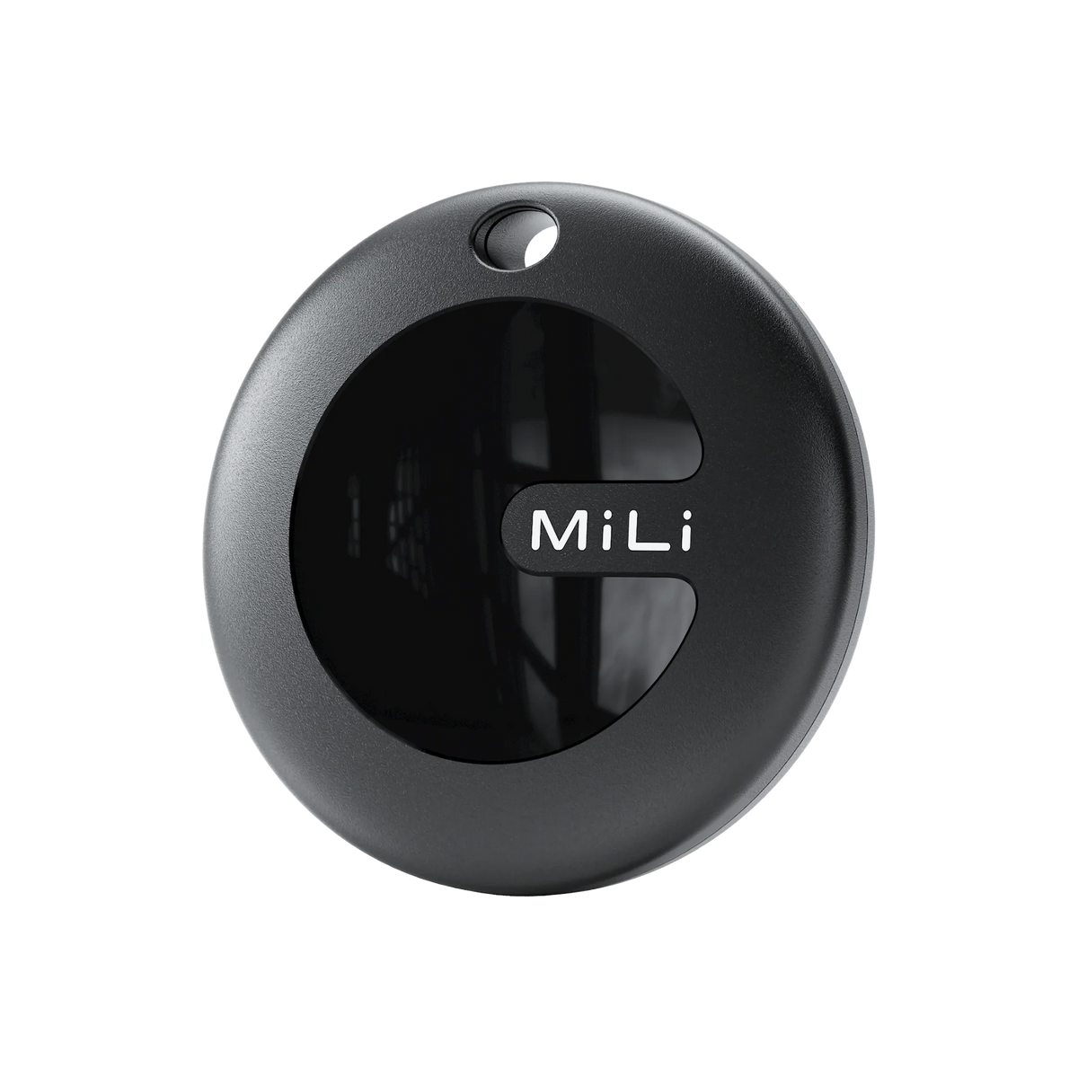 MILI MiTag Duo with Leather Keychain (iOS or Android Compatible) (Black)