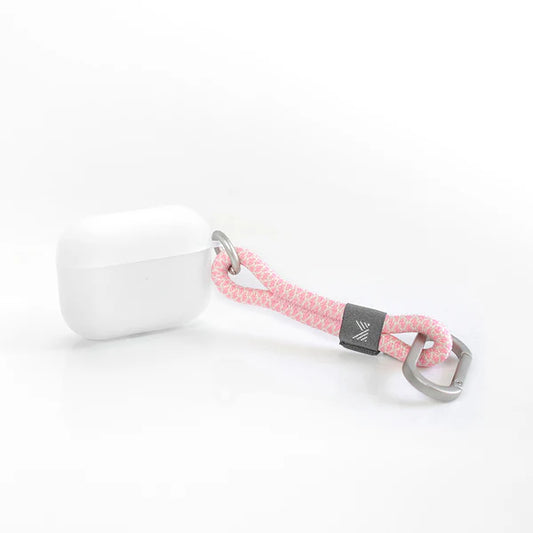 MONOCOZZI ESSENTIALS | Dust Proof Translucent Soft Plastic Case for  AirPods Pro 1/2 with Strap (Pink)