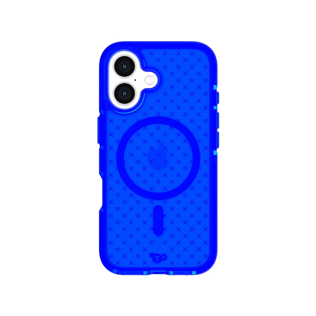 TECH21 EvoCheck Apple iPhone 16 Case MagSafe Compatible (Cobalt Blue)