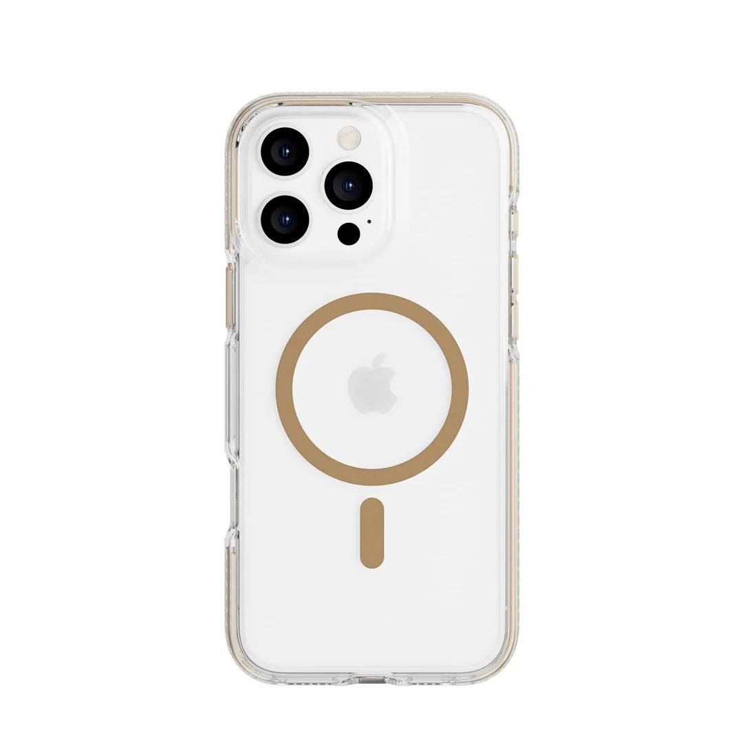 TECH21 EvoCrystal w/MagSafe for iPhone 16 Pro Max (Clear/Gold)