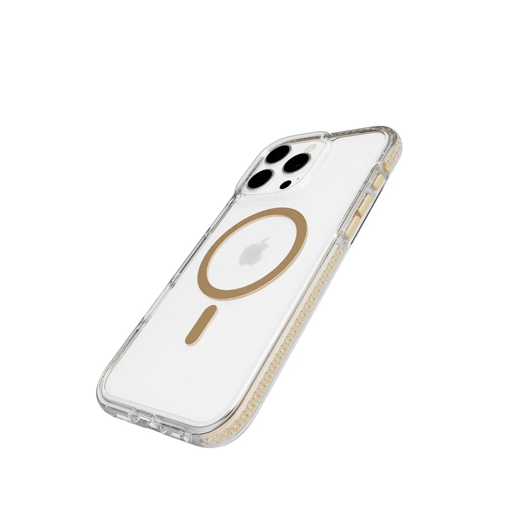 TECH21 EvoCrystal w/MagSafe for iPhone 16 Pro Max (Clear/Gold)