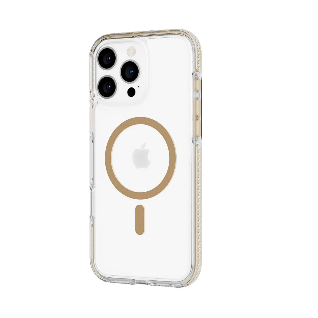 TECH21 EvoCrystal w/MagSafe for iPhone 16 Pro Max (Clear/Gold)