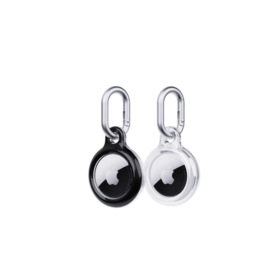 TECH21 EvoPop Apple AirTag Case Bundle (x2) (Black & Clear)