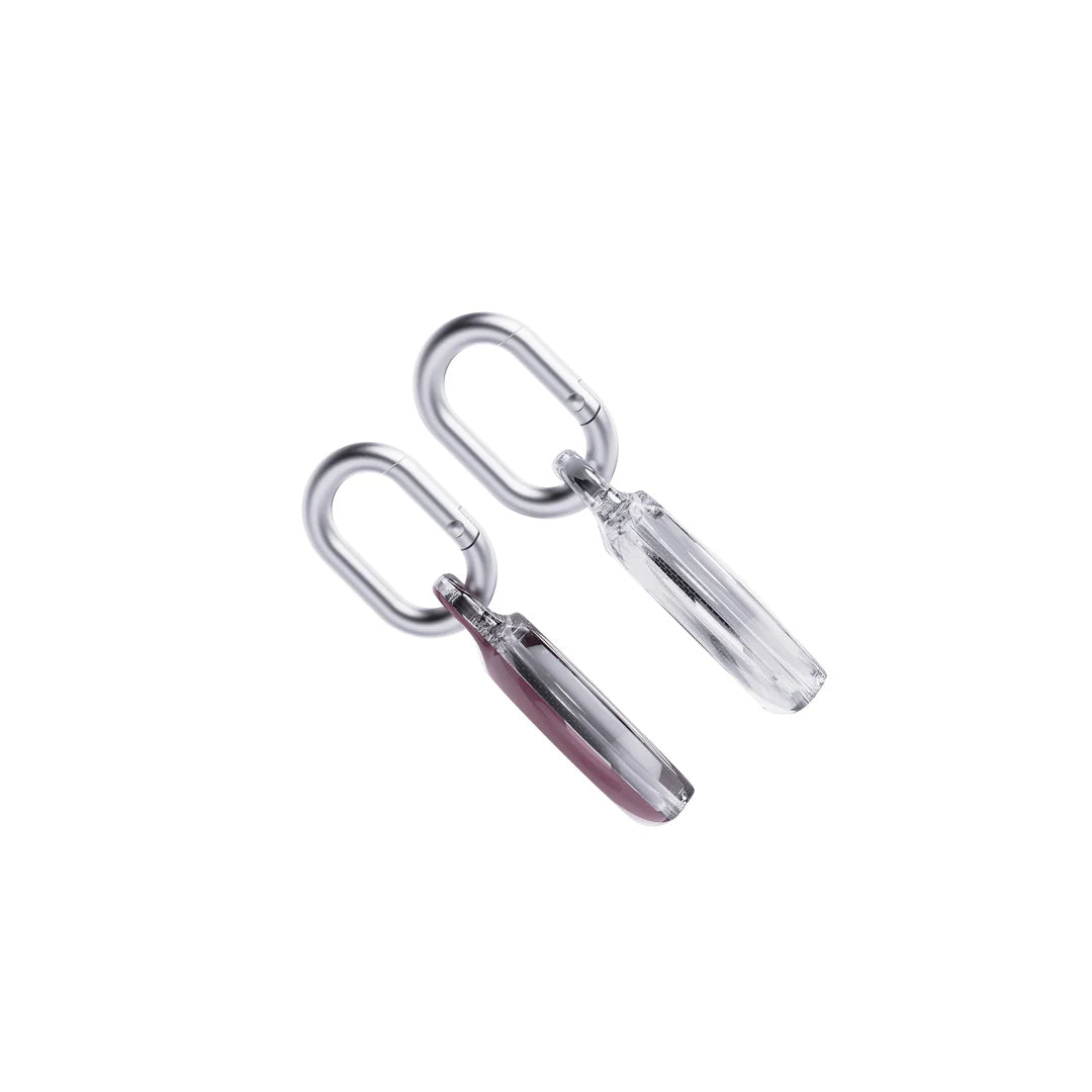 TECH21 EvoPop Apple AirTag Case Bundle (x2) (Quartz Pink & Clear)