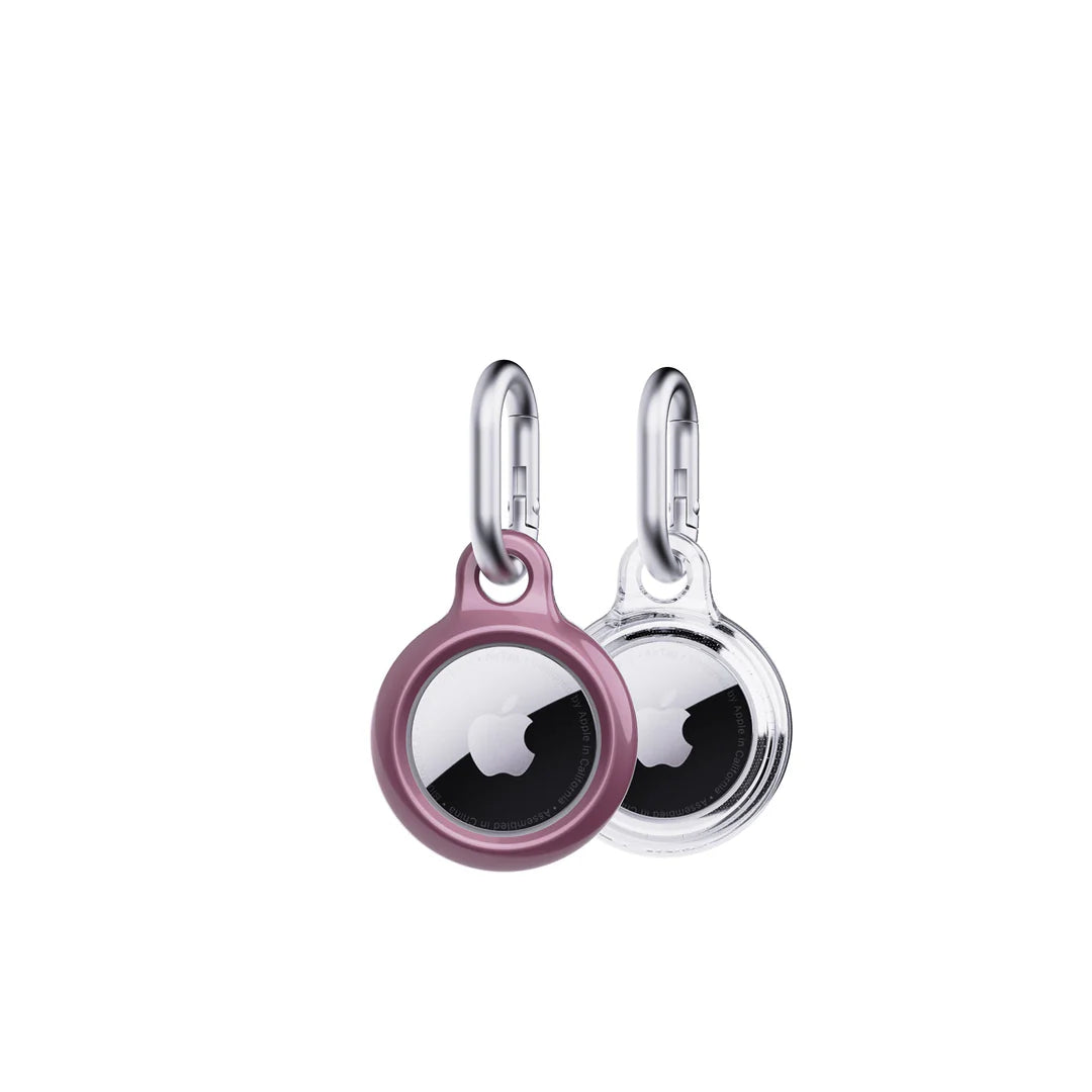 TECH21 EvoPop Apple AirTag Case Bundle (x2) (Quartz Pink & Clear)