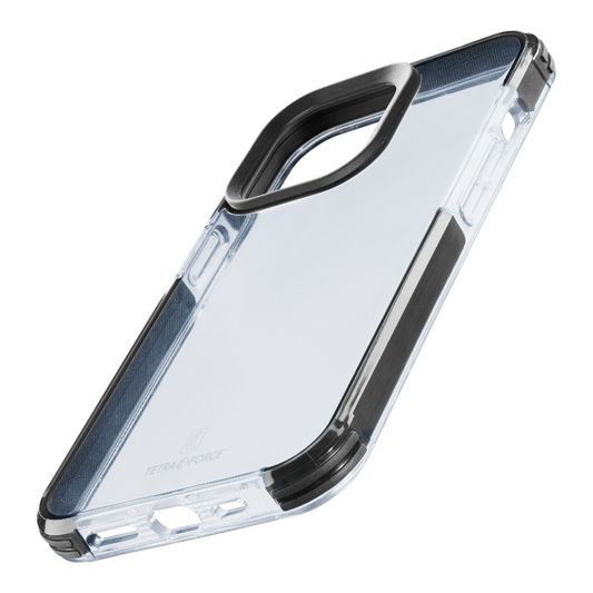 CELLULARLINE Tetra Force Strong Guard - iPhone 14 Pro (Transparent & Black Band)