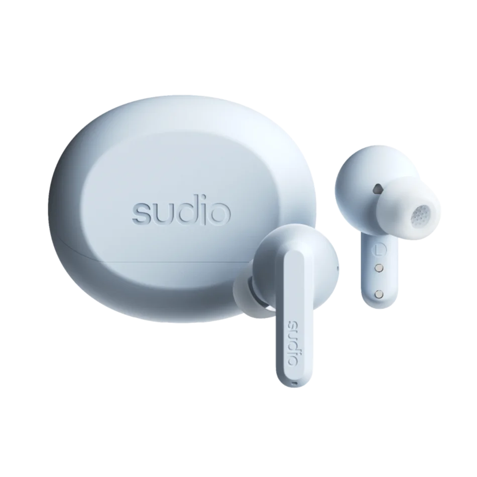 SUDIO A3 PRO True Wireless Noise Cancelling All-Day Earbuds (Powder Blue)