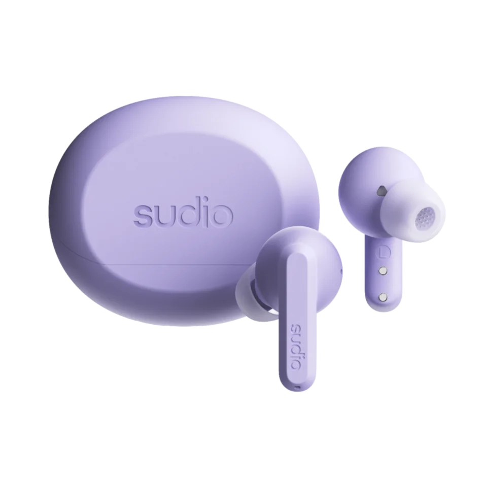 SUDIO A3 PRO True Wireless Noise Cancelling All-Day Earbuds (Soft Purple)