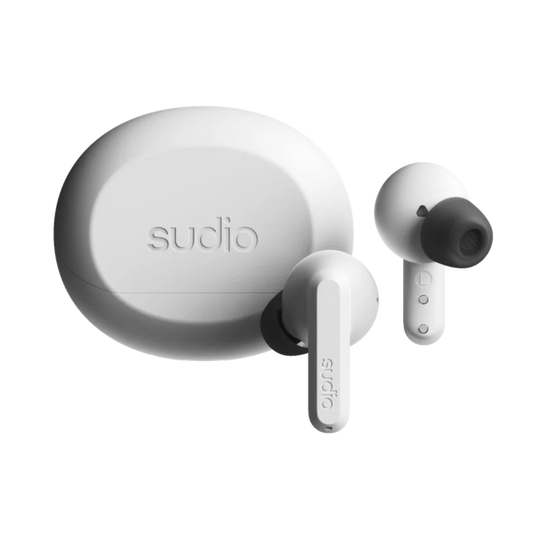 SUDIO A3 PRO True Wireless Noise Cancelling All-Day Earbuds (Fog White）