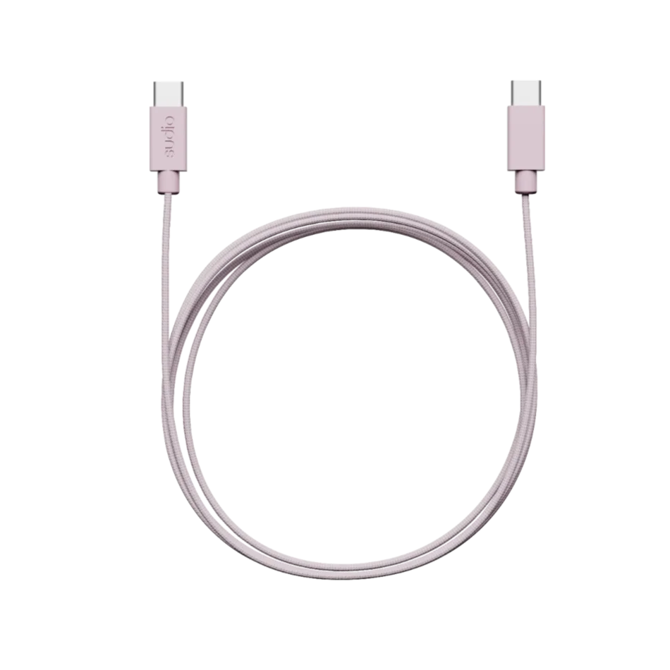 SUDIO C1-C Woven USB-C to USB-C Charging Cable (Pink)