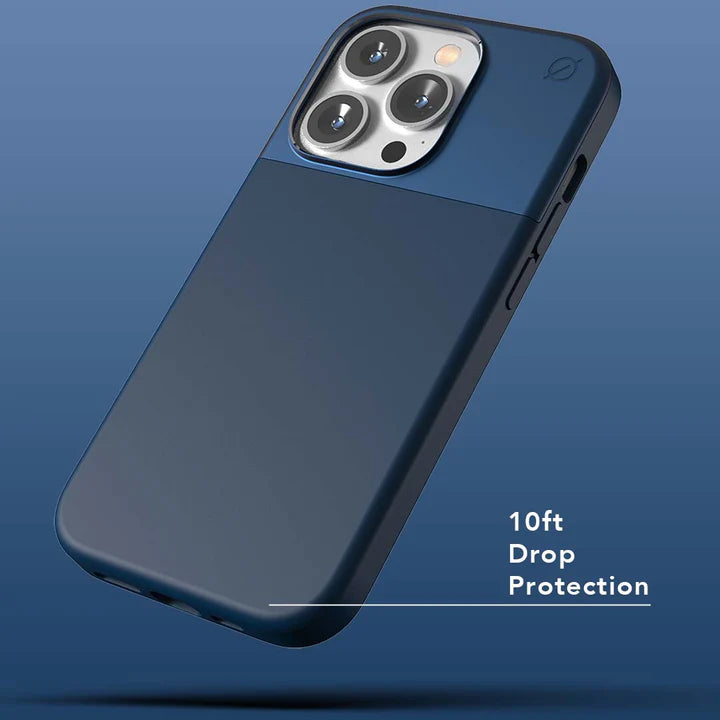 ATOM STUDIOS MagSafe Split Silicone iPhone 14 Pro case (Ink Blue Aluminium + Ink Blue Silicone)