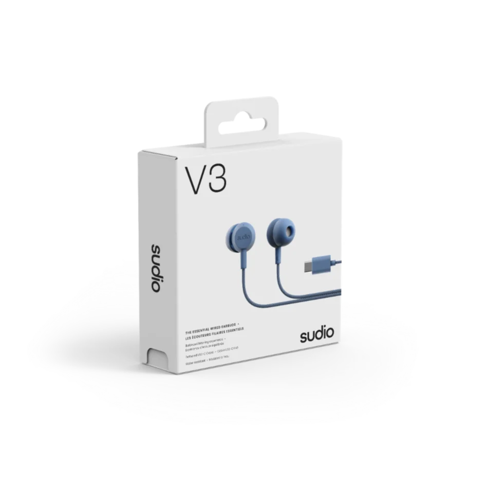 SUDIO V3 Wired Earbuds (Denim Blue)
